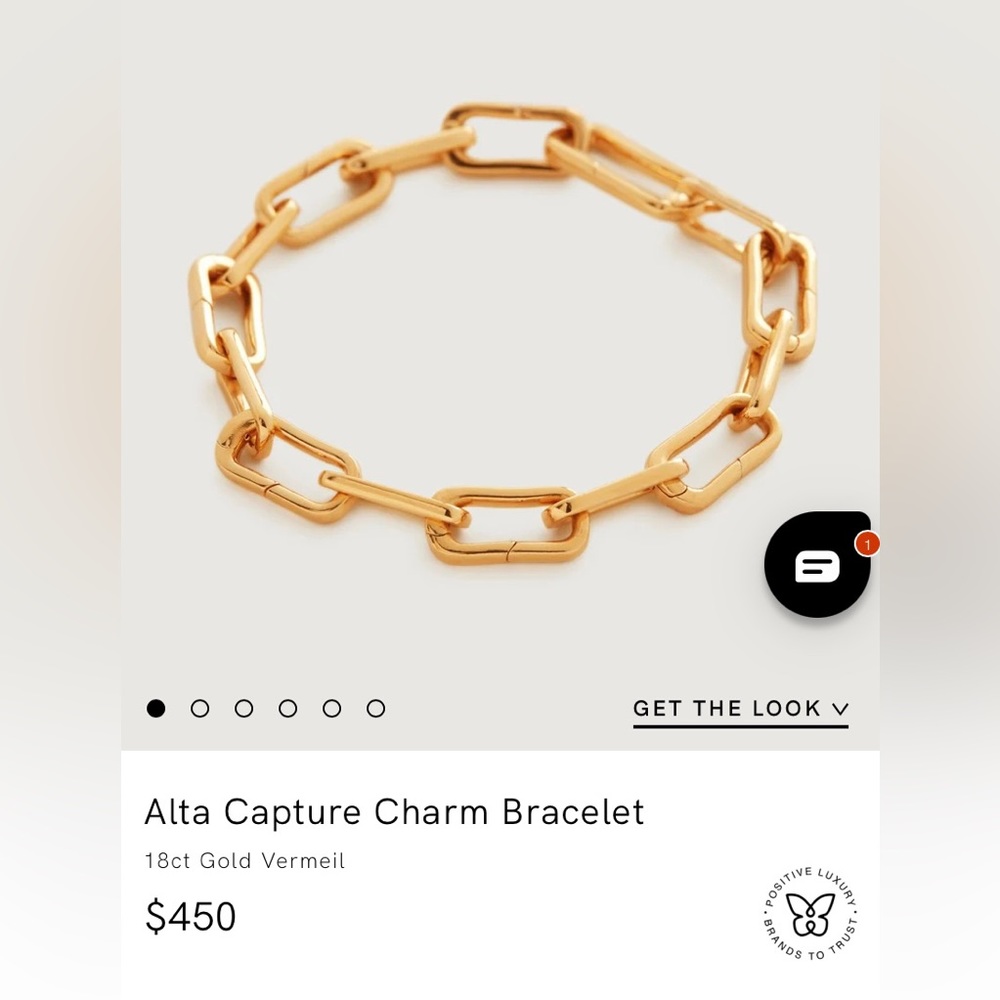 Monica Vinader Alta Charm Bracelet